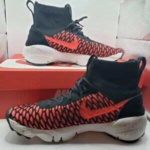Nike Air Footscape Magista Mens Size 7.5 Flyknit Red Black Shoes 816560-002
